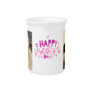 Personalised unique photo mug gift for mothers beverage pitcher