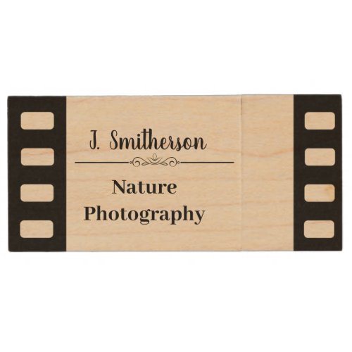 Personalised USB Stick For Photographers Wood Flash Drive