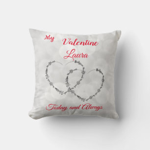 Personalised Valentines Day Throw Pillow