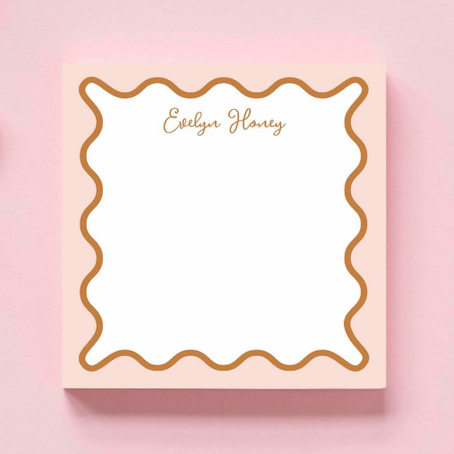 Personalised Vibrant Bold Colors Whimsical Wavy  Notepad (Creator Uploaded)