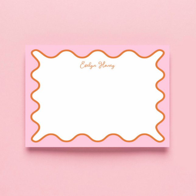 Personalised Vibrant Bold Colors Whimsical Wavy  Notepad (Creator Uploaded)