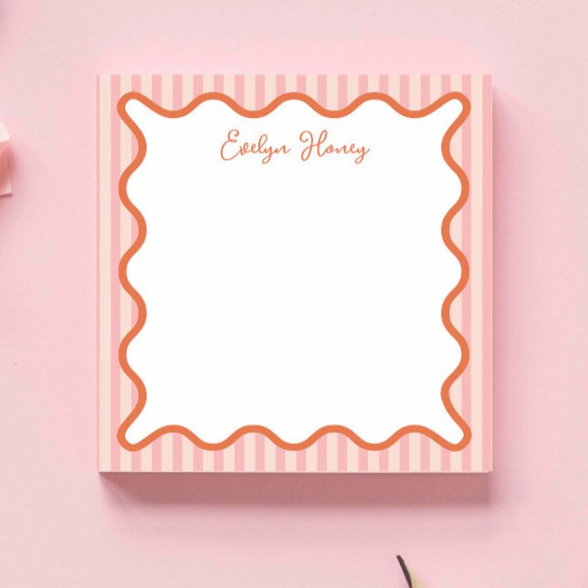 Personalised Vibrant Bold Colors Whimsical Wavy  Notepad (Creator Uploaded)