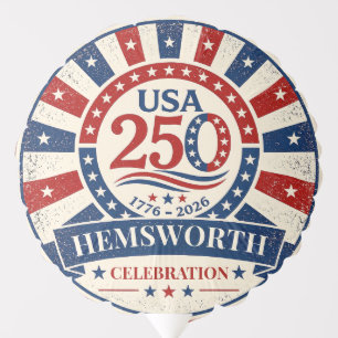 Personalised Vintage America 250 1776–2026 Balloon