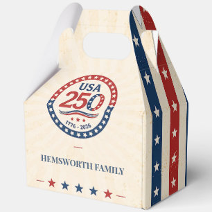 Personalised Vintage America 250 1776–2026  Favor Boxes