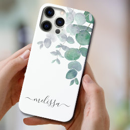 Personalised Watercolor Eucalyptus iPhone 8/7 Case