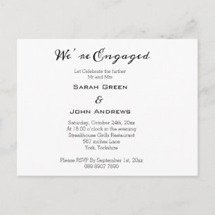 Personalised We’re Engaged Party Photo Invites