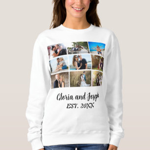 Personalised Wedding Anniversary 9 Photo Collage Sweatshirt