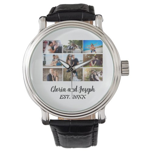 Personalised Wedding Anniversary 9 Photo Collage  Watch
