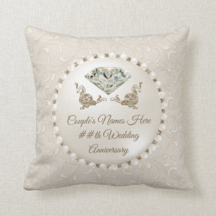 Personalised Wedding Anniversary Cushions, Pillow
