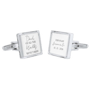 Personalised Wedding Day Cufflinks for Father of