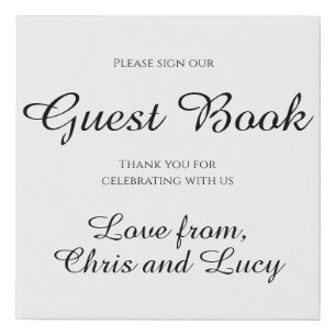 Personalised wedding guest book