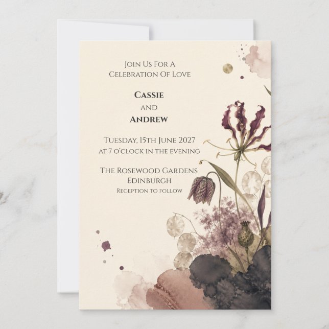 Personalised Wedding Invitation (Front)