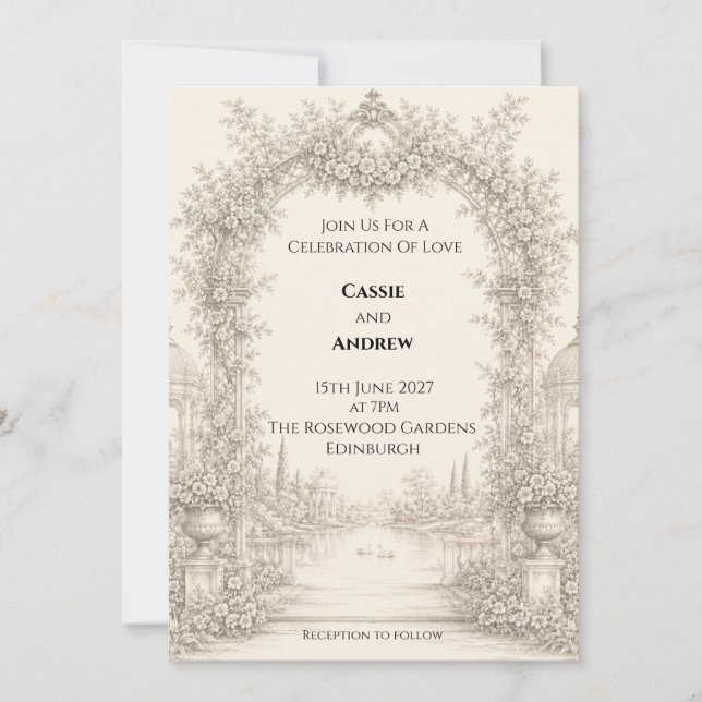 Personalised Wedding Invitation (Front)