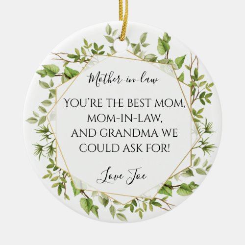 Personalised Wedding  Joining the Family Tree Ceramic Ornament