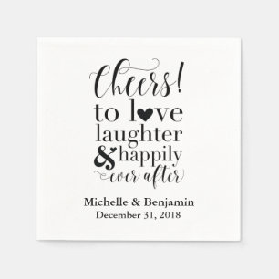 Personalised Wedding Napkins - Cheers to Love
