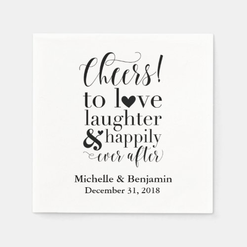 Personalised Wedding Napkins _ Cheers to Love