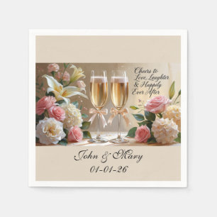 Personalised Wedding Napkins-Happily Ever After Napkins