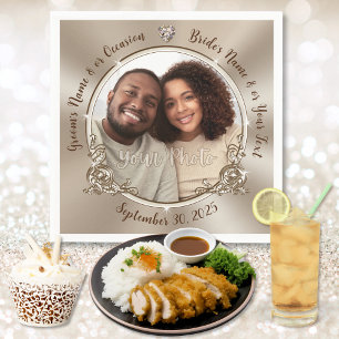 Personalised Wedding Napkins, with PHOTO or Delete Napkins