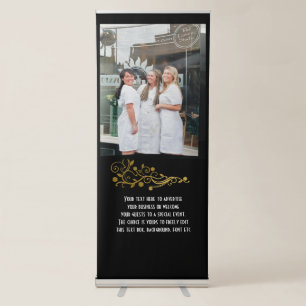 Personalised Wedding Party or Small Business Ad Retractable Banner