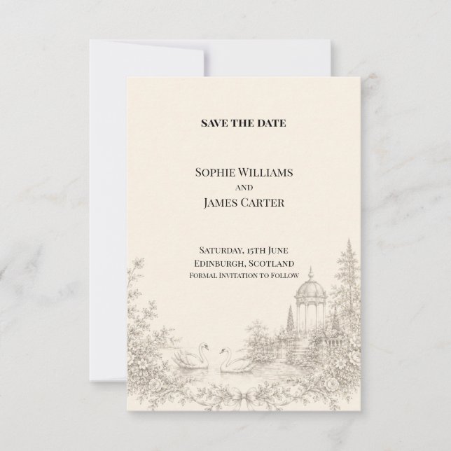 Personalised Wedding Save the Date (Front)