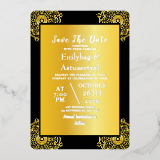 Personalised wedding Save the Date Foil Invitation