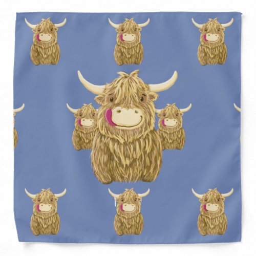 Personalised Wee Hamish Highland Cow Bandana