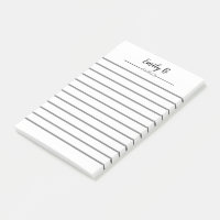 Personalised White Post It Notes With Lines