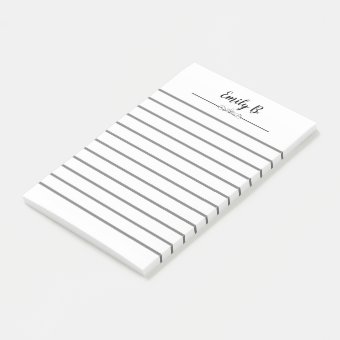 Personalised White Post It Notes With Lines 