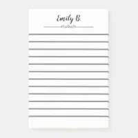 Personalised White Post It Notes With Lines