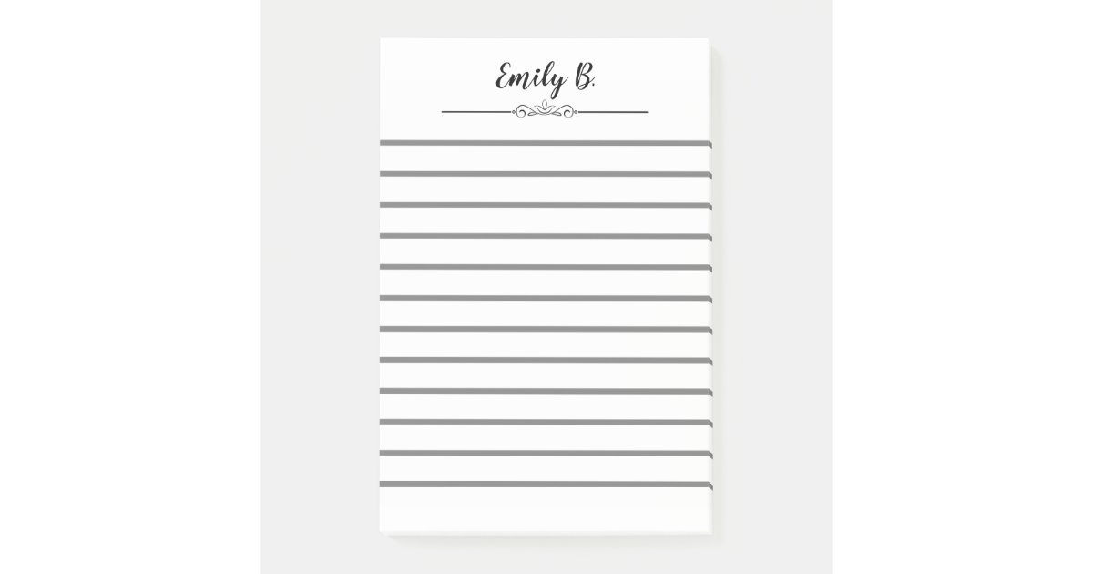 Blank Black and White Post-it Notes | Zazzle
