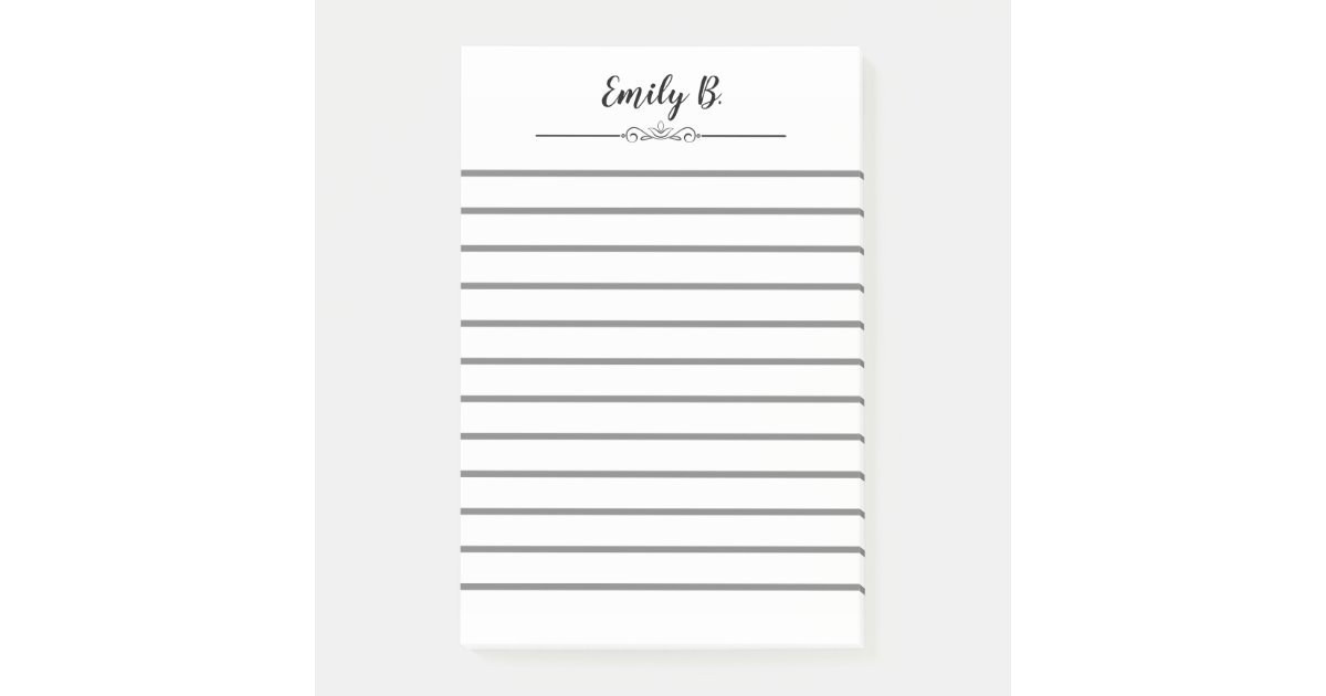 Personalised White Post It Notes With Lines Zazzle Com Personalised White Post It Notes With Lines Zazzle Com