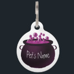 Personalised Wiccan Dog Tag Custom Pet ID Tag<br><div class="desc">Create your own custom pet ID tag by adding your dog or cat's name to the front and your contact details to the back of this awesome witchy cauldron pet tag!

Featuring a pink bubbling cauldron! 

Created for wiccans,  witches and Pagans by Cheeky Witch®</div>