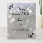 Personalised Wife Birthday Card<br><div class="desc">Stylish personalised Birthday Greeting Card for Wife.</div>
