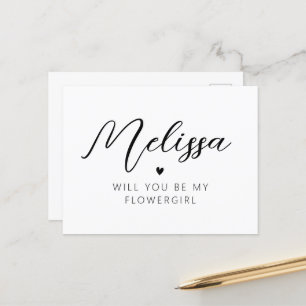 personalised will you be flowergirl card