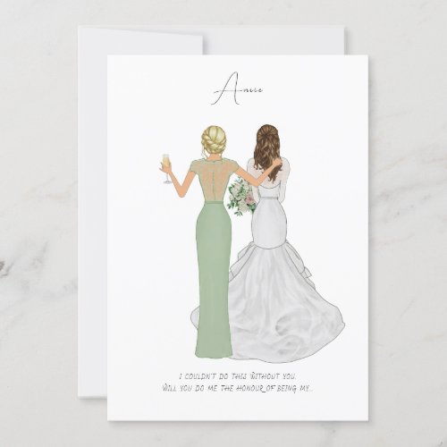 Personalised Will You Be My Bridesmaid Card