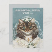 personalised, will you be my bridesmaid ? invitation postcard (Front/Back)