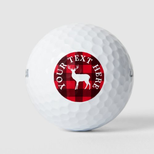 Personalised Wilson golf balls with rustic deer