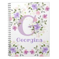Personalised with Monogram & Name Abigail Notebook