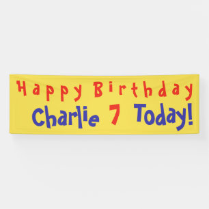 Personalised with Name and Age. Child's Party Banner