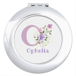 Personalised with Name and First Initial. Compact Mirror