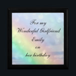 Personalised wonderful Girlfriend Birthday Gift Box<br><div class="desc">Gorgeous Personalised Gift Box ' For my wonderful Girlfriend on her Birthday'</div>