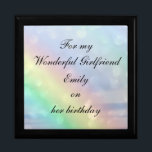 Personalised wonderful Girlfriend Birthday Gift Box<br><div class="desc">Gorgeous Personalised Gift Box ' For my wonderful Girlfriend on her Birthday'</div>