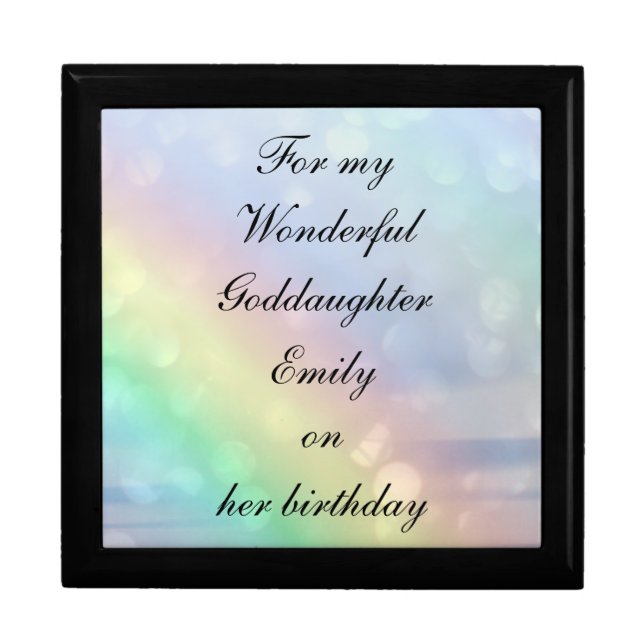 Personalised wonderful Goddaughter Birthday Gift Box (Front)