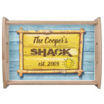 Personalised Wooden serving tray 2 Driftwood Beach