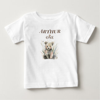 Personalised Woodland Bear Baby T-Shirt