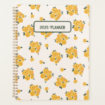 Personalised Yellow Floral Journal 2025