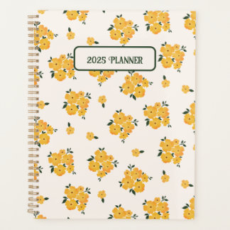 Personalised Yellow Floral Journal 2025 Planner