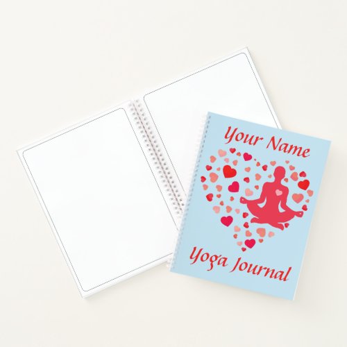 Personalised Yoga Journal Diary or Notebook