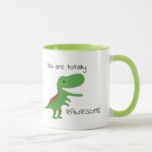 Personalised You Are Totally Rawrsome Mug