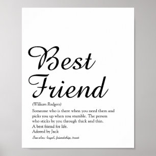 Personalised Your Best Friend Definition Script Poster